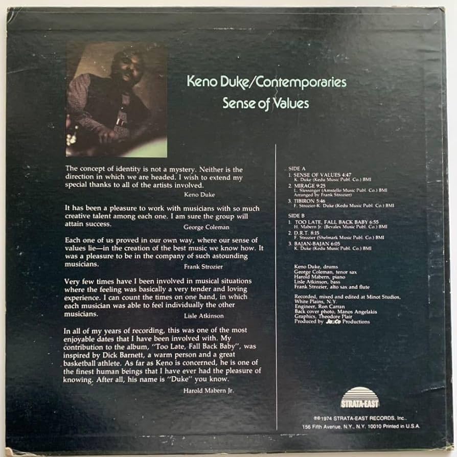 Amazon.co.jp: オリジナル Keno Duke/Contemporaries “Sense Of Values