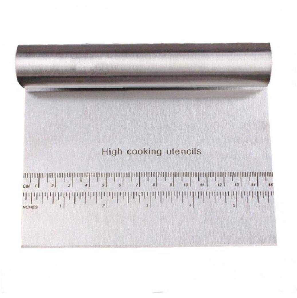 Spatule Grattoir à Gâteau En Inox 304 - 22 Cm, Double Face (lisse Et Striée), Pour Lisser Glaçage Et Décorations