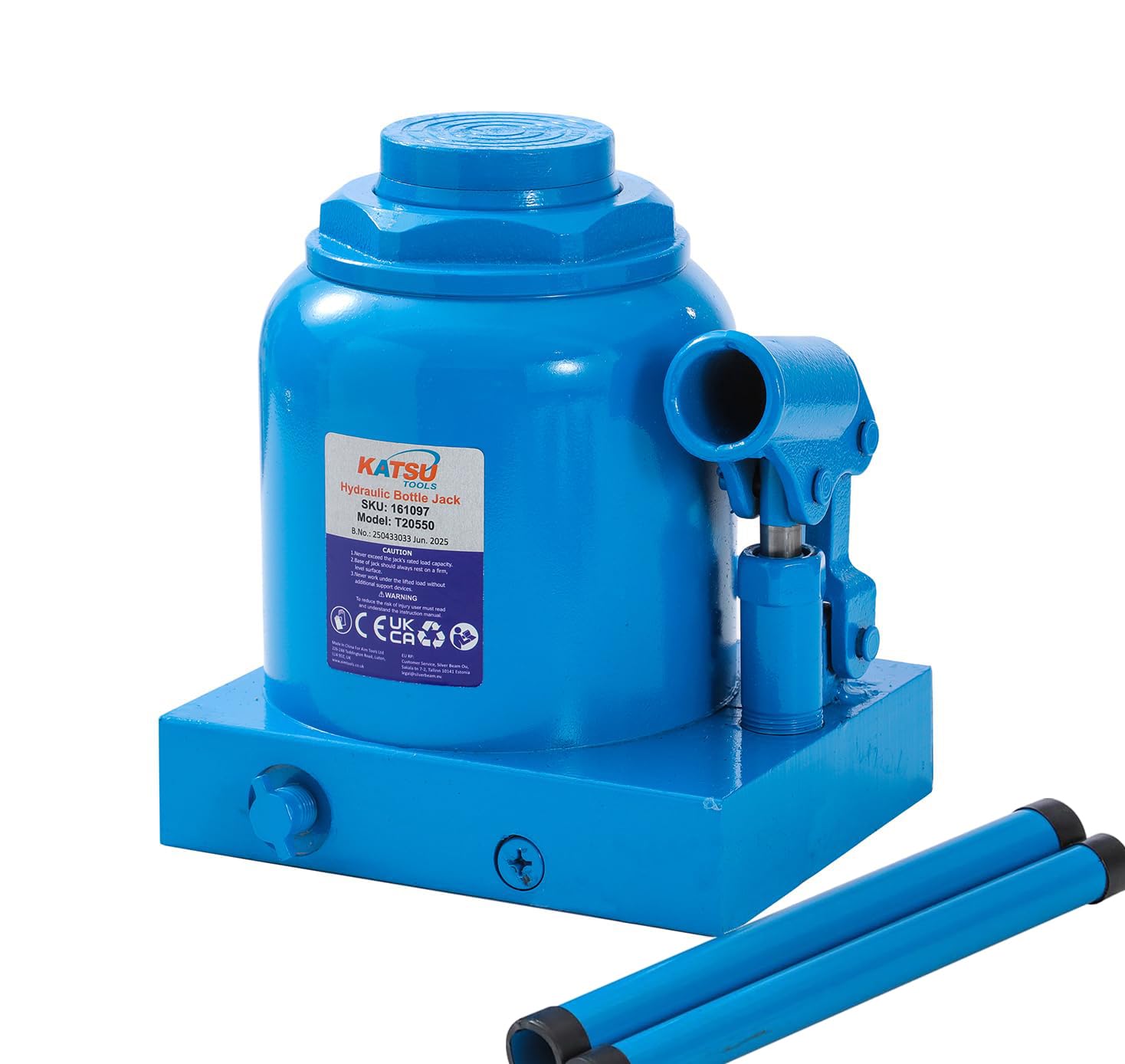 KATSU Tools Gato hidráulico Botella Perfil bajo Compacto 50 T – Elevador Pesado para reparación y Mantenimiento de vehículos