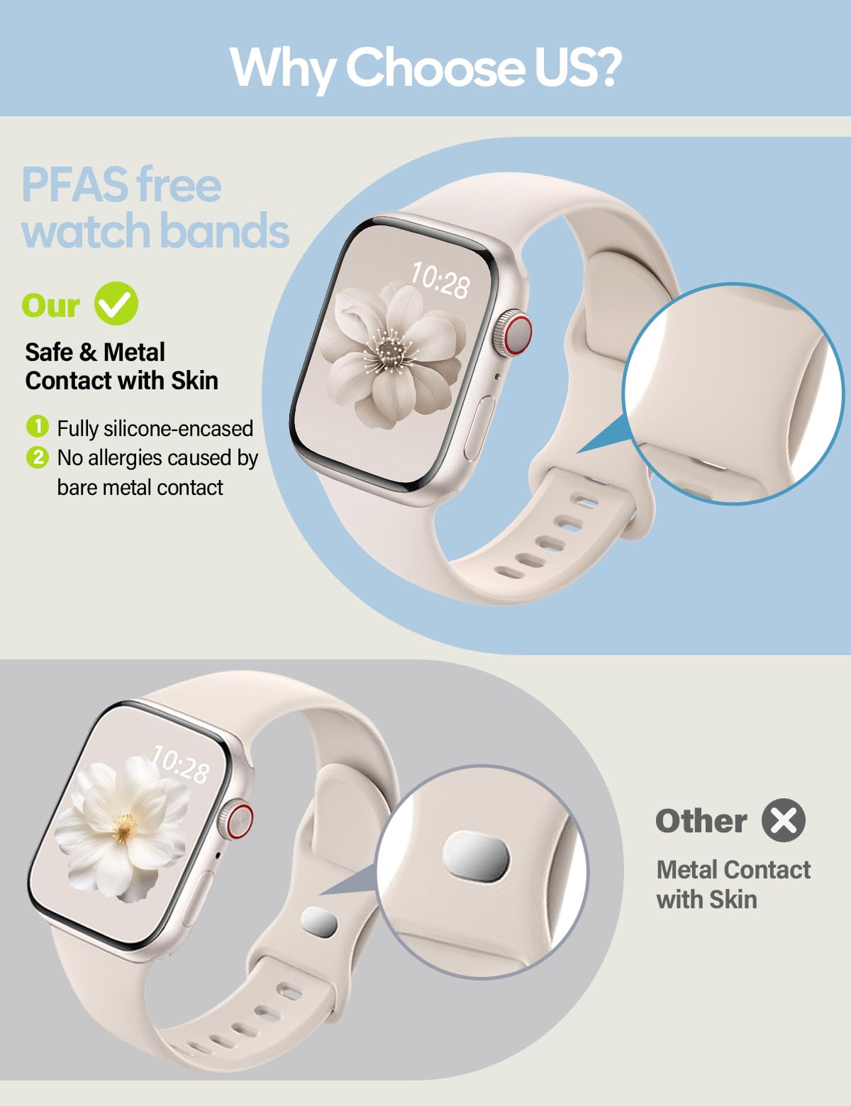 Sport Silicone Band Compatible with Apple Watch Bands 40mm 38mm 41mm 44mm 45mm 42mm 49mm Women Men,Soft Wristband Waterproof Replacement Sport Strap for iWatch Bands Series 9 8 7 6 5 4 3 2 1 SE Ultra - 4