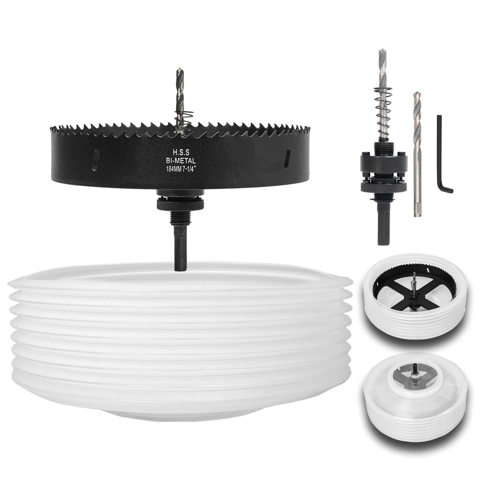 6.25" Hole Saw with Dust Bowl - Easy Drywall Cutting -22 6.25" Hole Saw with Dust Bowl - Easy Drywall Cutting -22