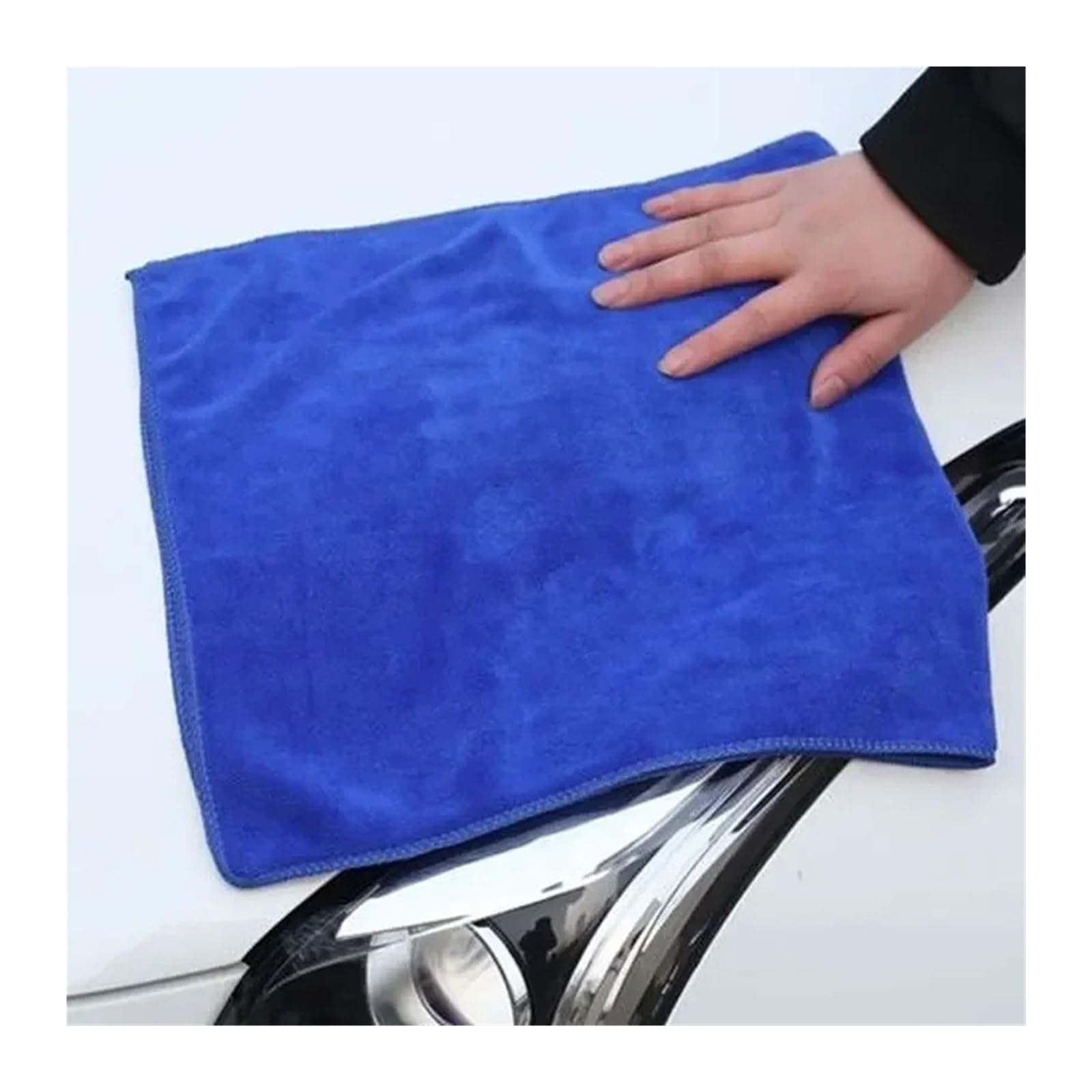 Super Absorbent Microfiber Cleaning Cloths - Lint Free Reusable Towels for Car Windows and Home Use BLUE 100pcs — view 6