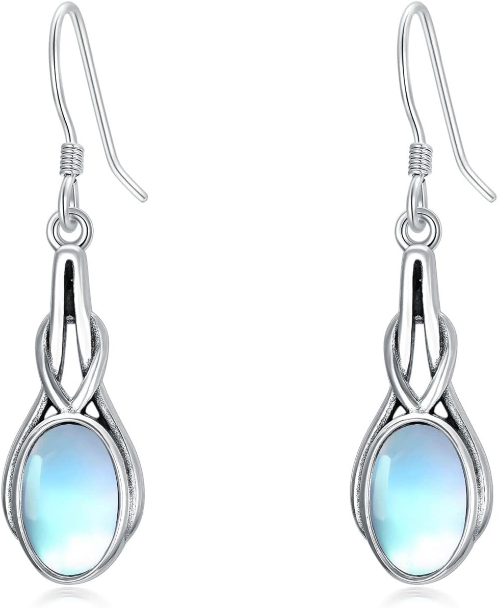 Earship Moonstone Jewelry for Women s925 Sterling Silver Moonstone Leverback Dangle Drop Earrings for Women Jewelry Christmas Birthday Gifts