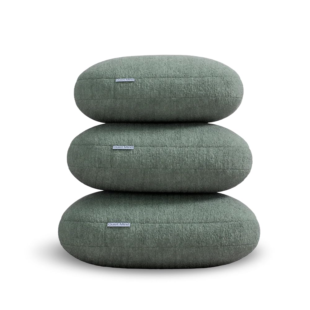 Quiet Mind Weighted Pillow- The Original Weighted Pillow (Small, Agave Green, 6 lbs, for Individuals 40-140 Lbs)
