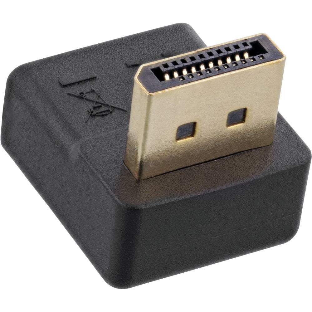 InLine® Adapter DisplayPort, DisplayPort wtyczka/gniazdo, zagięty w dół, 17199U