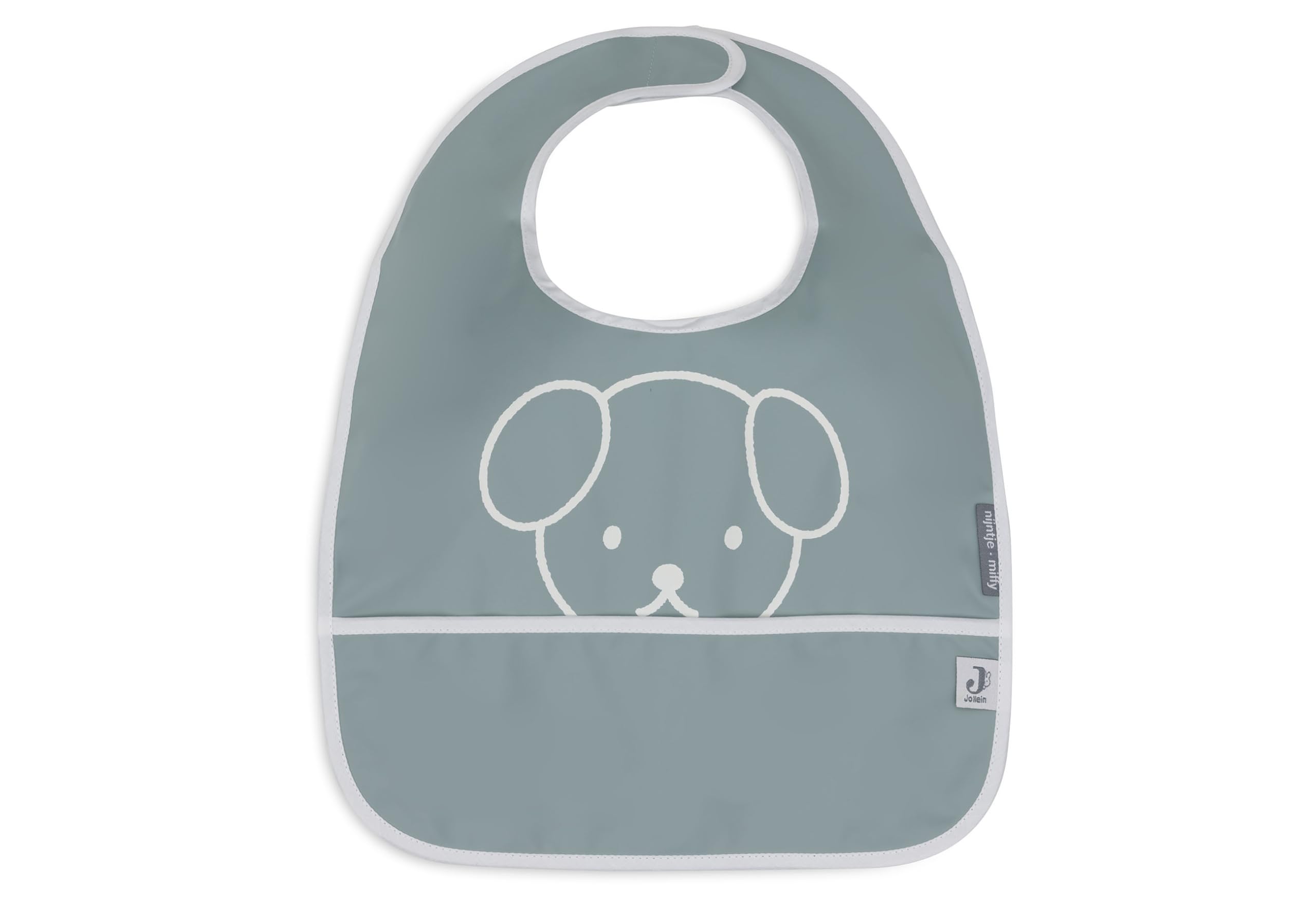Jollein Baby Bib - Miffy Peekaboo, Sea Green - Pack of 2 - Waterproof Bibs - With Velcro Fastening - Baby Bib - Drool Bib Baby - Image 3