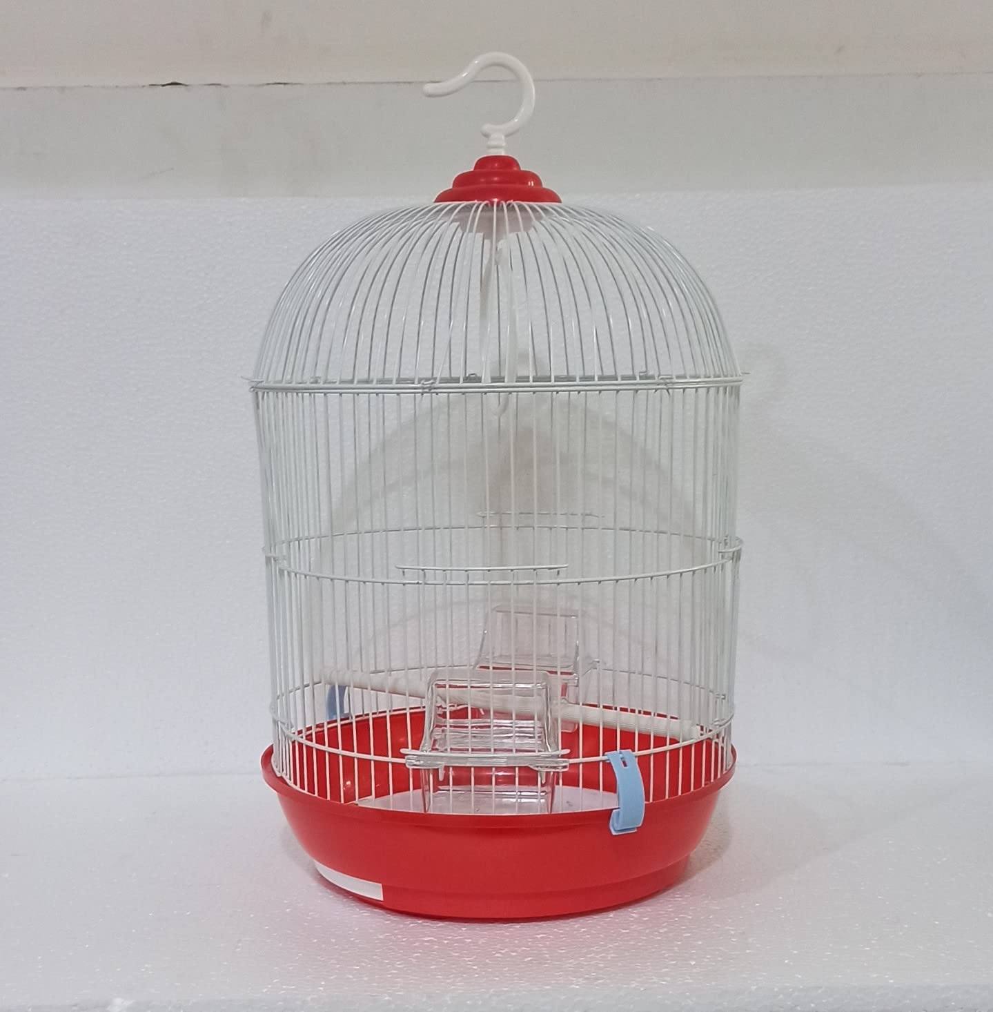 Round Hanging Type Bird cage for Budgies,Finches,Love Birds,with Cuttlefish BoneHolder,Cuttlefish Bone, 1 Plastic Perch,2Cups,Swing (H: 18 Inches/Circumference : 12 Inches)- Colors May Vary (B09VFFST66) Amazon Price History, Amazon Price Tracker