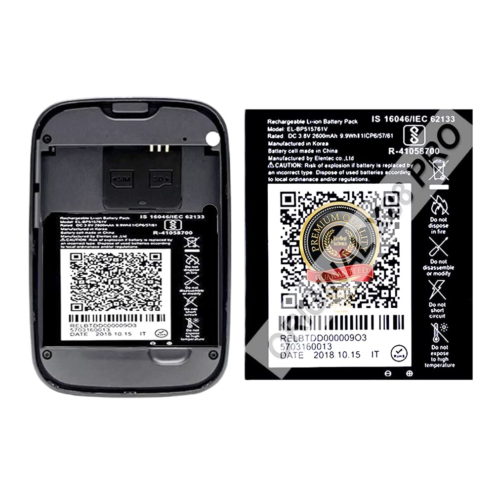 X88 Pro The Original 2600mAh Battery Compatible for Reliance JIO 4g Router JioFI 3 JMR540 JMR541 JioFI 4 JMR1140 (JIO-4G-Router-JMR540-BATTERY)