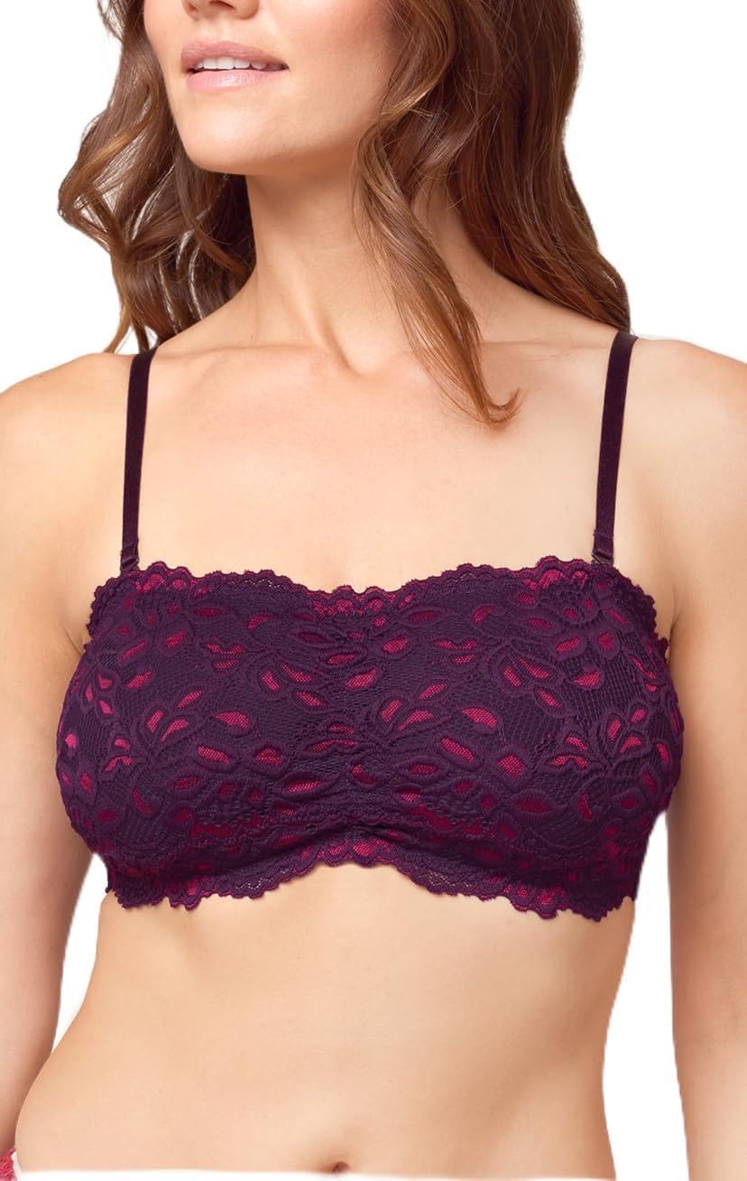 JENNY JEN Women's Amber Bandeau Bra with Adjustable Straps, Unpadded & Unlined Wireless Tube Top Bralette, Everyday Lingerie