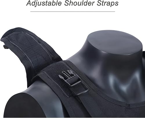 Miniatura 4 de Cilbmua - Chaleco táctico ajustable para Airsoft, cómodo y duradero, fácil de poner o quitar, chalecos modulares de paintball para adultos