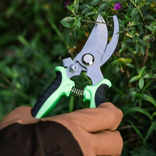 Miniatura 8 de Juego de herramientas de jardinería de 9 piezas de herramientas de mano de jardinería resistentes con bolsa de mano floral, kit de suministros de