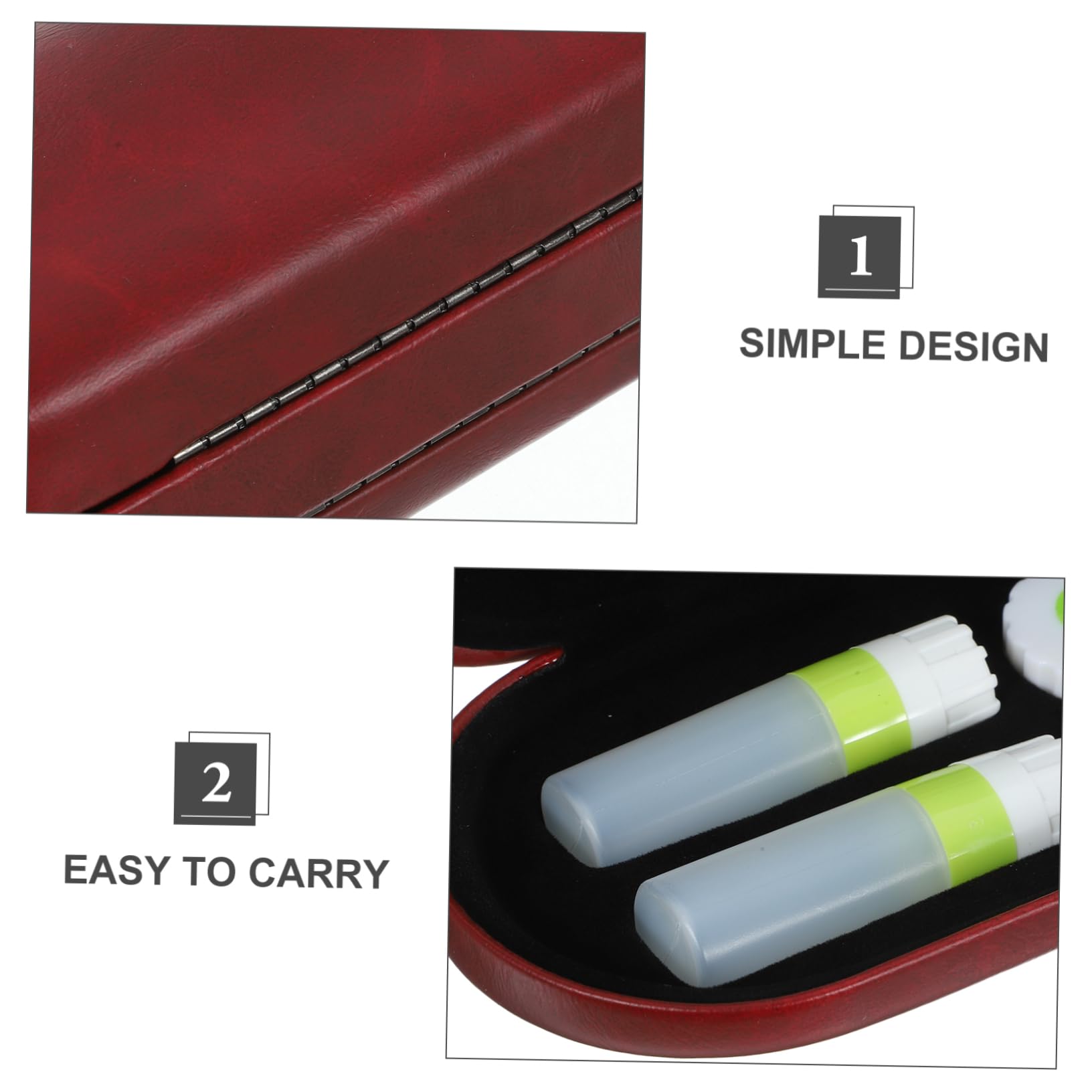 Ipetboom 4juegos Estuche De Gafas Portátil De Doble Soporte para Lentes De Contacto Funda Resistente y Conveniente para Uso Diario Elegante