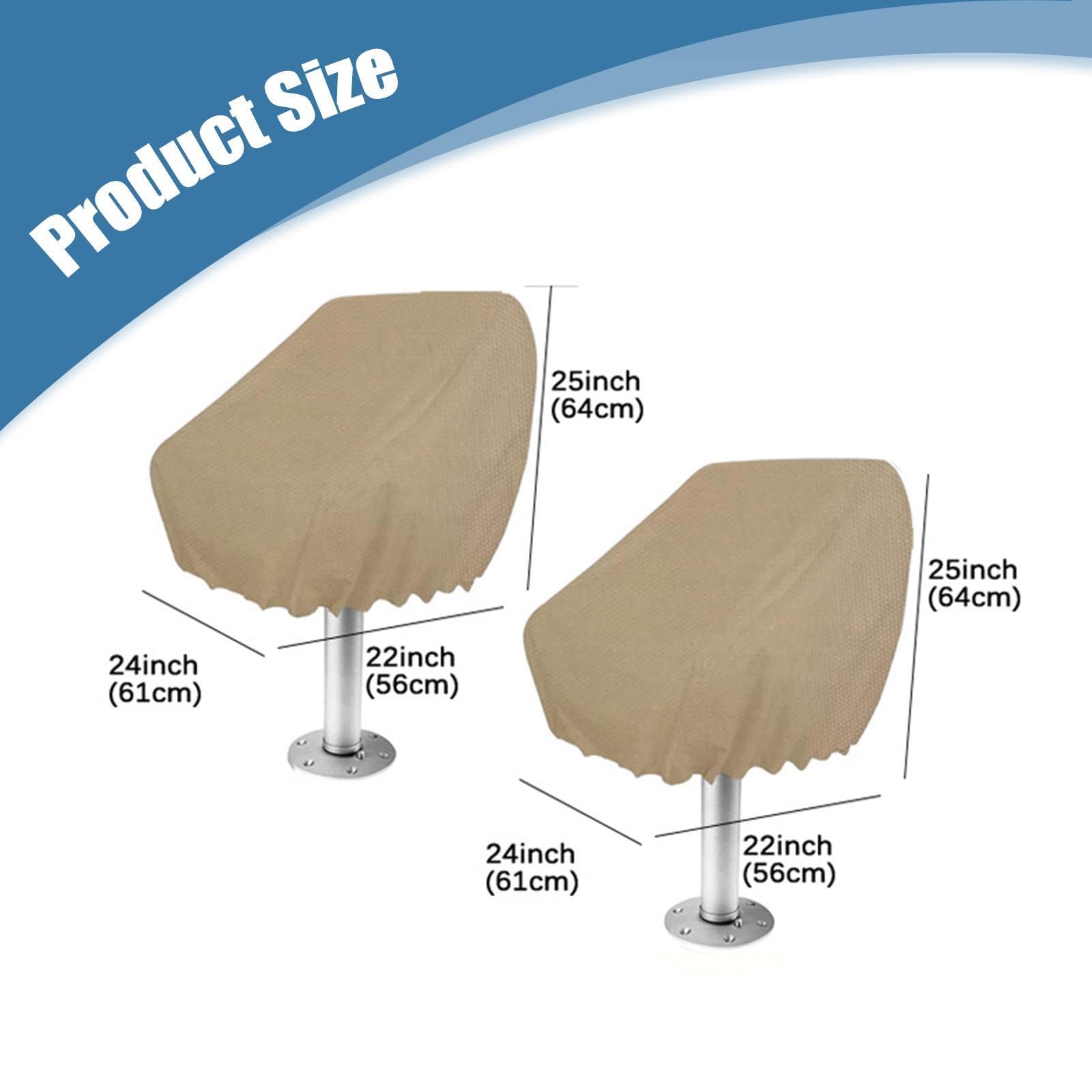 F Fityle Lot de 2 Housses de Protection pour siège de Bateau, imperméables, Robustes, faciles à Installer et à Entretenir, en Tissu Oxford