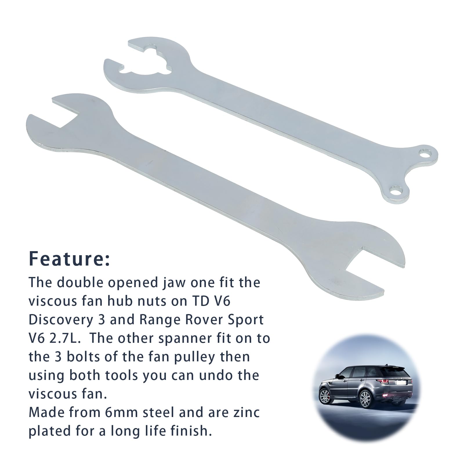 Topteng Viscous Fan Tool Spanner Apto para Land Rover Apto para Range Rover Sport & TD V6 Discovery 3