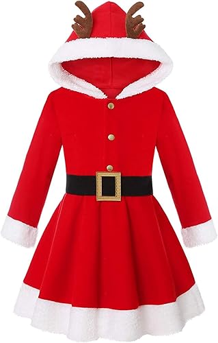 Miniatura 1 de Doxrmuru Disfraz de Papá Noel para niñas vestido de Navidad para niñas fiesta de cosplay