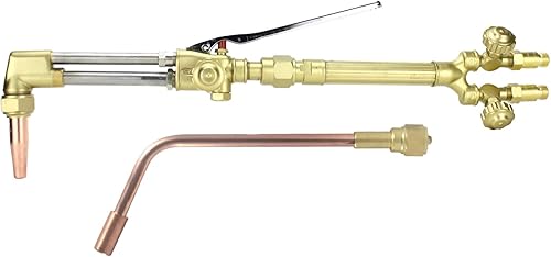 Miniatura 11 de SÜA - Repuesto de antorcha de oxicombustible resistente para Victor con válvulas de retención + puntas de corte y calefacción (acetileno)