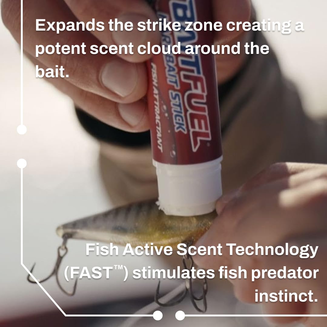 BAITFUEL X55 Fórmula de Agua Dulce Hardbait Stick para Pesca: la tecnología Supercharged Fish Scent con potentes atrayentes y potenciadores del Sabor Que muerden a los Peces