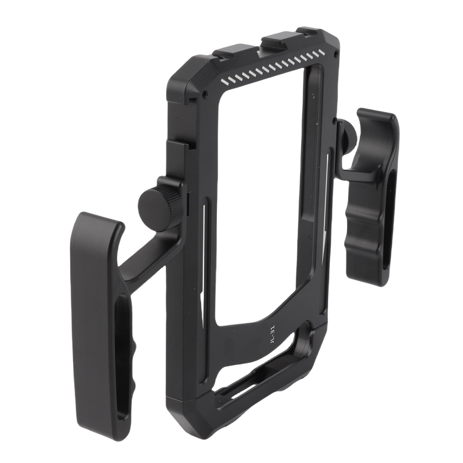 aqxreight Jaula para Teléfono Aleación de Aluminio Puerto de Tornillo de 1/4 de Pulgada Interfaz de Zapata Fría con 2 Asas Plataforma de Video para Teléfono Inteligente para Transmisión en Vivo