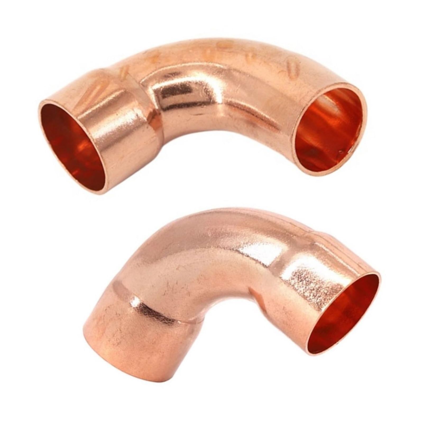 1pc Double Socket 67mmx2.0mm ID Weld Socket End Feed Solder Long Radius Elbow 90 Pipe Fitting Brass Hose