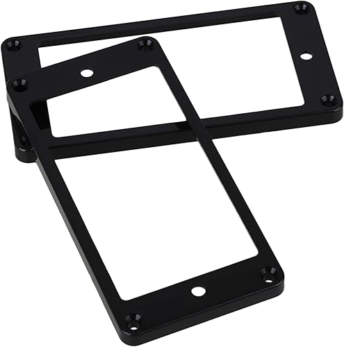 Miniatura 3 de lovermusic Lovermusic - Marco de anillos de montaje para pastilla humbucker plana de ABS para guitarra eléctrica, cuello y puente, color negro,