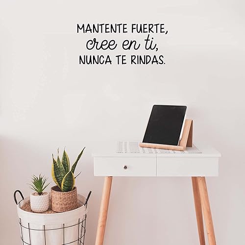 Miniatura 2 de Vinilo decorativo para pared, mantente fuerte Cree En Ti Nunca Te Rindas/Stay Strong Believe in You Never Give Up - 9 x 20 pulgadas, calcomanía