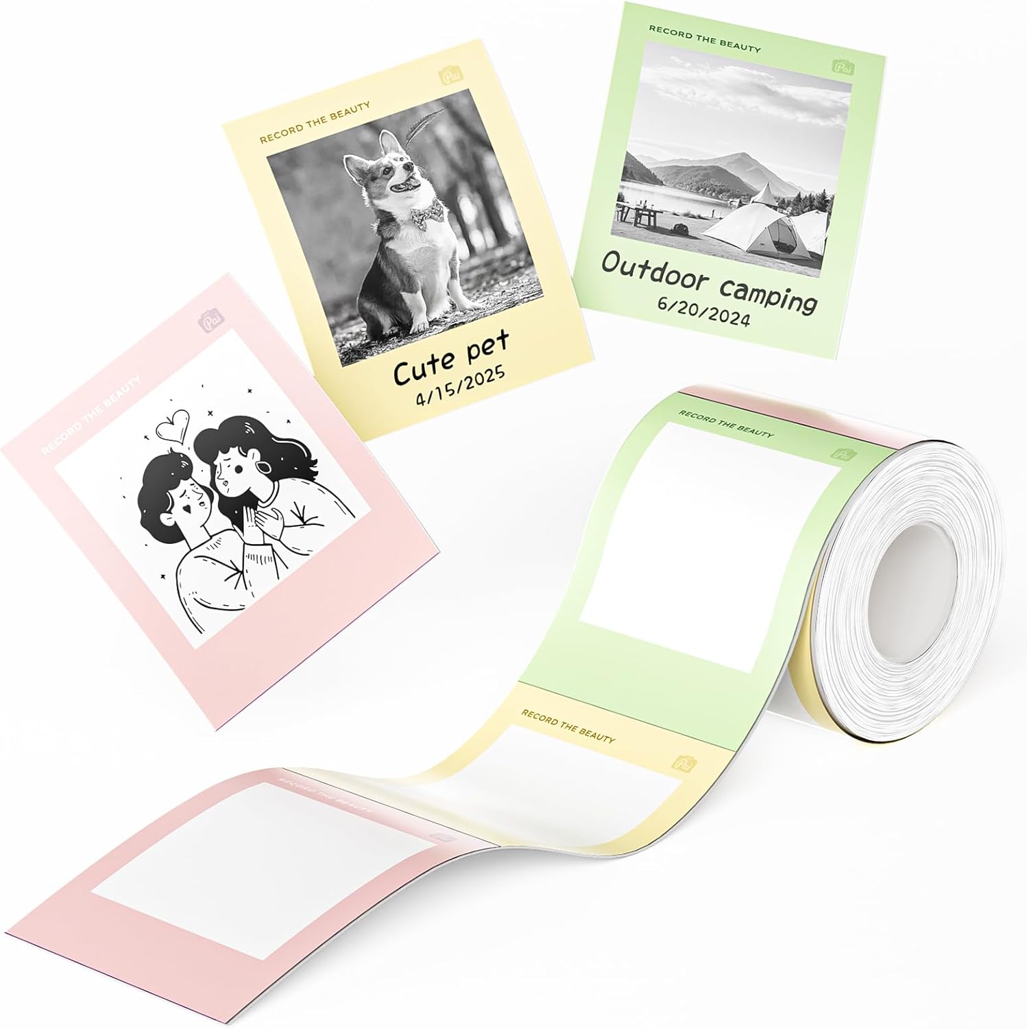 NIIMBOT B21 Pro 300DPI Photo Labels– Print HD Thermal Labels(2.13''x2.6'', 54x66mm) for Memories, Notes, Lists & DIY Projects – Compatible with B21 Pro Only