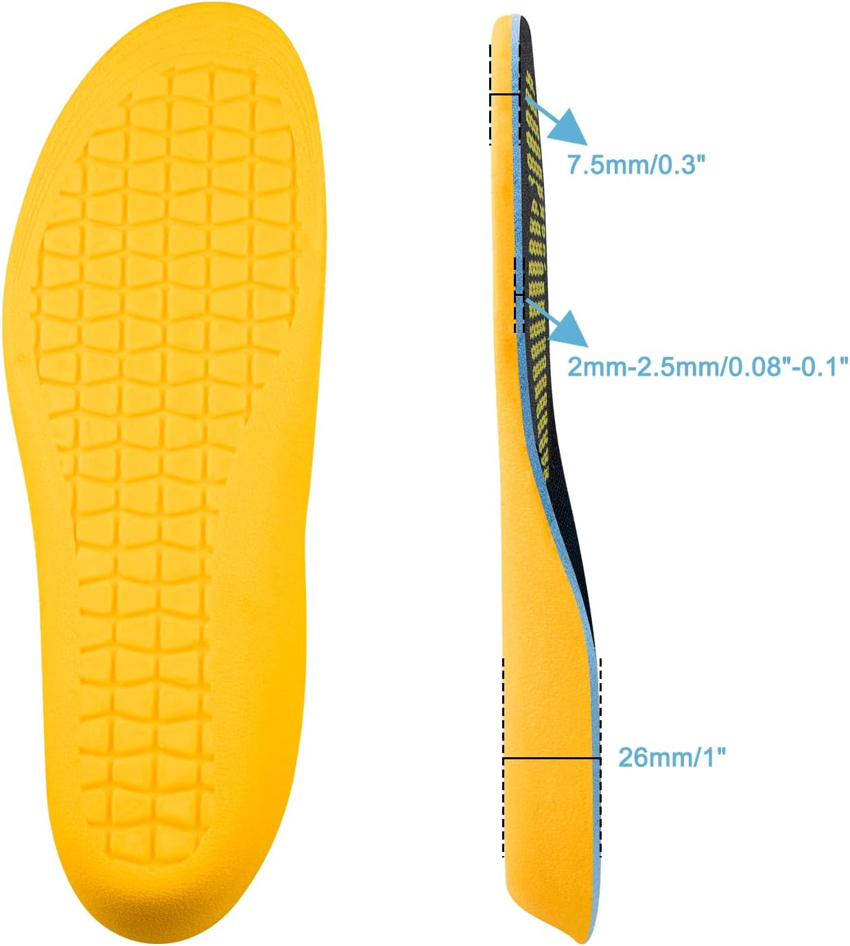 Endoto Insoles for Keen Men Shoes, Replacement Footwear Inserts Comfort & Foot Pain Relief for Work Boot(Size:US Men10.5-EU44) - Image 2