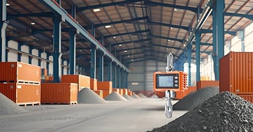 Vista 5 de Klau, balanza digital industrial 1000 k, resistente, balanza para colgar, anaranjado (S-orange) S