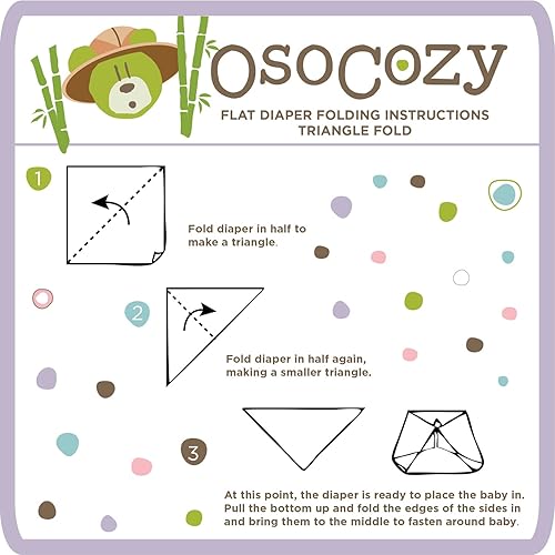 Miniatura 5 de OsoCozy Pañales de tela plana de bambúalgodón orgánico  tejido de pájaro  32 x 35 pulgadas, pañales de una sola capa, súper suaves 70% bambú, 30%