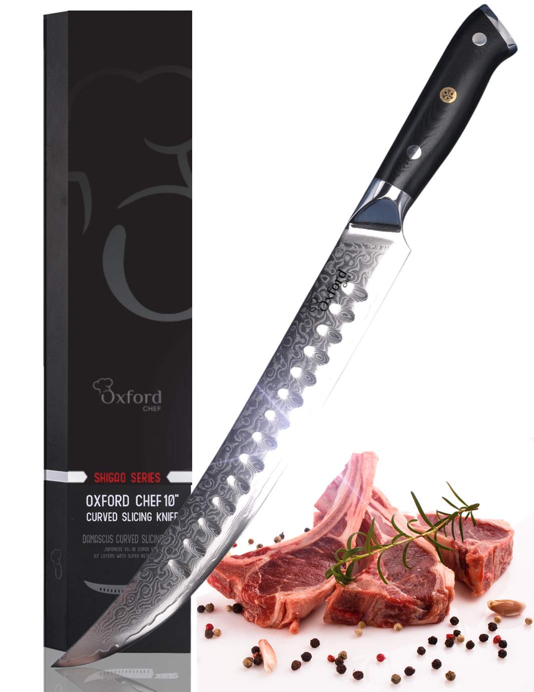 Oxford CHEF Curved Slicer (Butcher) Knife 10 Inch
