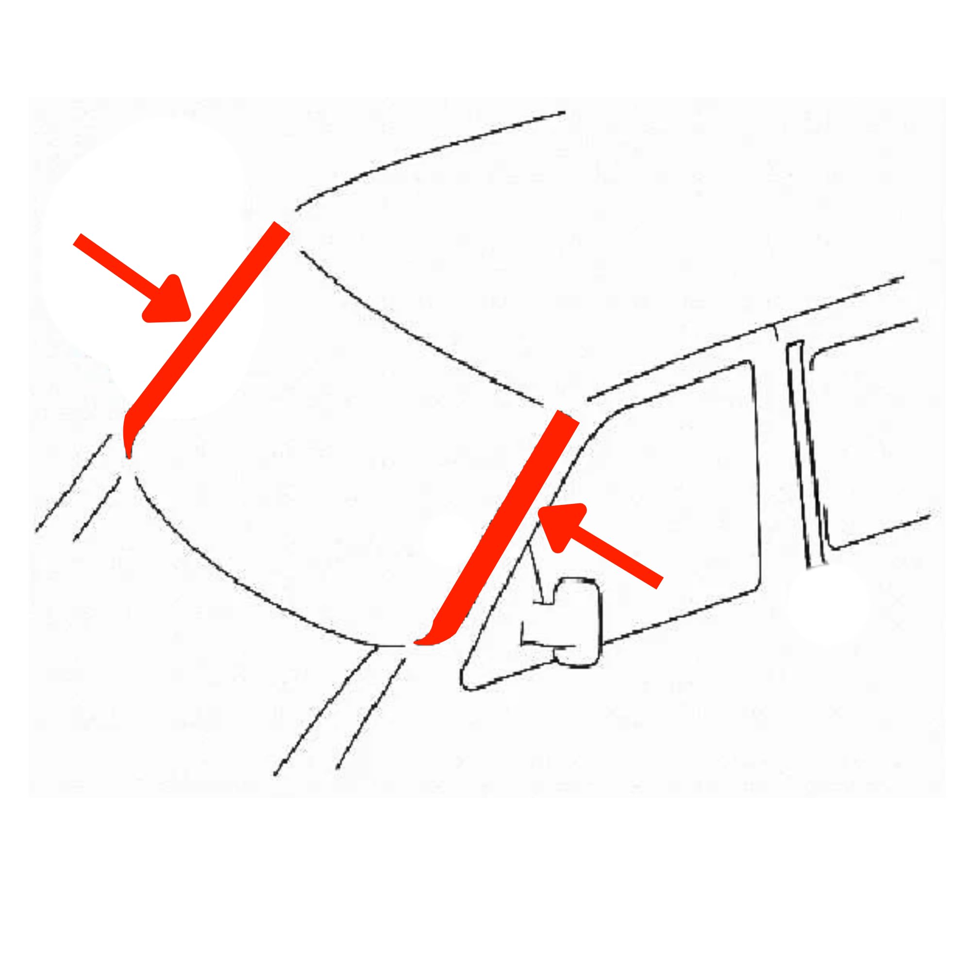 Esta guarnición de parabrisas con clips para los lados izquierdo y derecho del Vito W638 (1996-2003) es compatible con los modelos A6386980079, A6386980179, A6389840961
