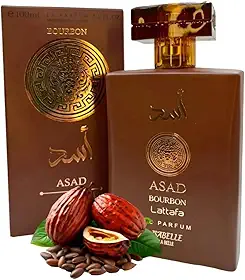 Perfume Arábe Asad Bourbon Isabelle La Belle 100ml, Amadeirado com Notas de Pimenta Rosa, Âmbar e Lavanda