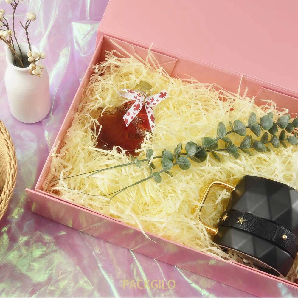 Rosa große Geschenkbox mit Deckel, magnetische Geschenkbox, groß, 33 x 22,9 x 10,2 cm, 5 Stück
