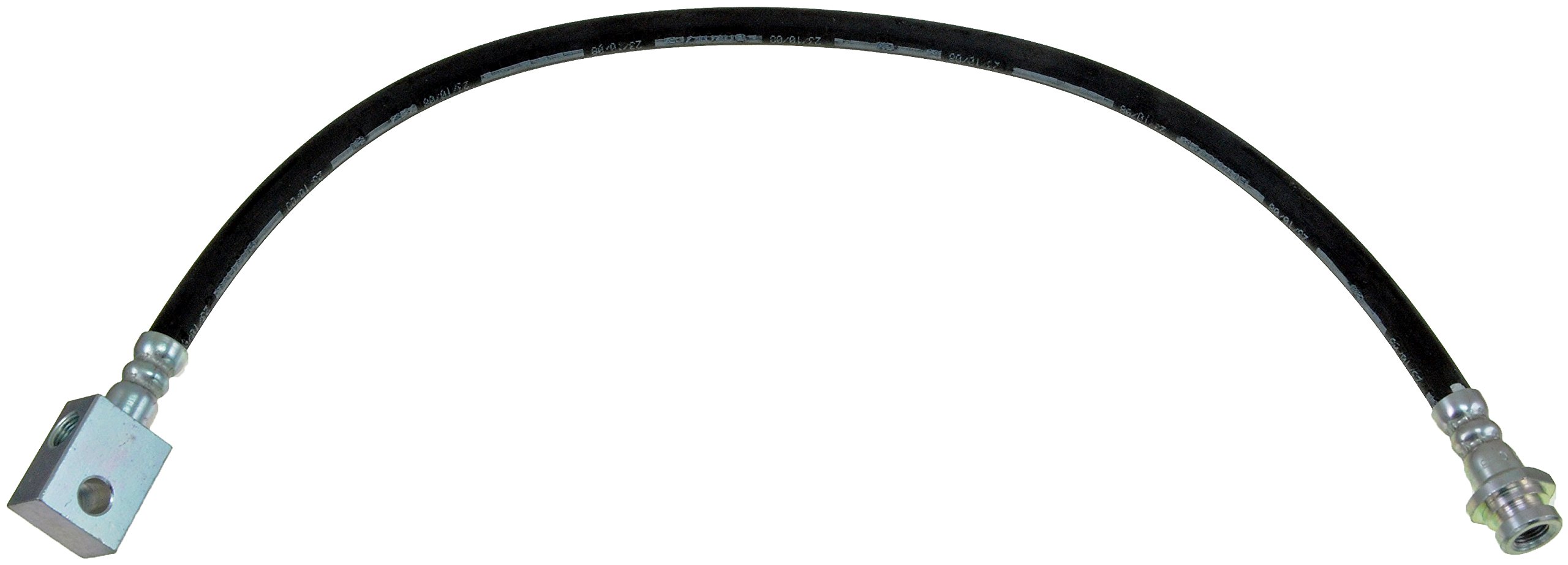 BRAKE HOSE - Brake Hydraulic Hose - Brake Line - Brake Hose - This automotive brake hydraulic hose was precision-engineered to match the fit, function and performance of the original brake hose on specific vehicles and positions to ensure safe, long-lasting durability as part of a complete brake repair. - Nissan D21 1994-92, Nissan D21 1986, Nissan Pickup 1997-95 - Dorman H38481 Rear Center Brake Hydraulic Hose Compatible with Select Nissan Models