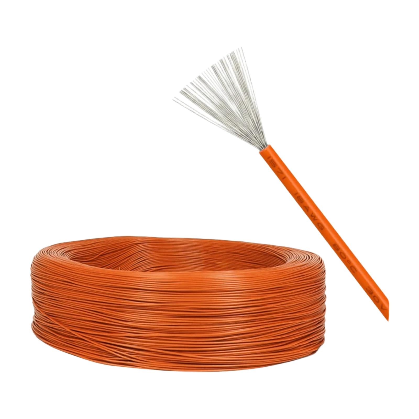 5M-200M UL157132 30 28 26 AWG Elastyczny kabel (pomarańczowy; 50m; 30 AWG)