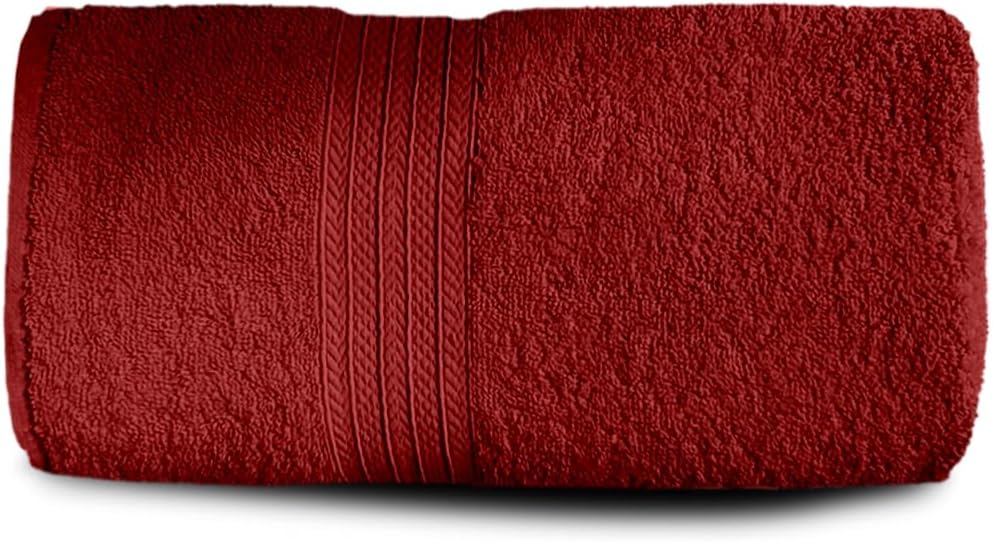 Bath Towels – 100% Cotton | Ultra-Soft, Super Absorbent & Quick Drying for Everyday Use in Bathroom Spa, Gym & Travel (150x75 cm, Pack of 1, Mahroon)