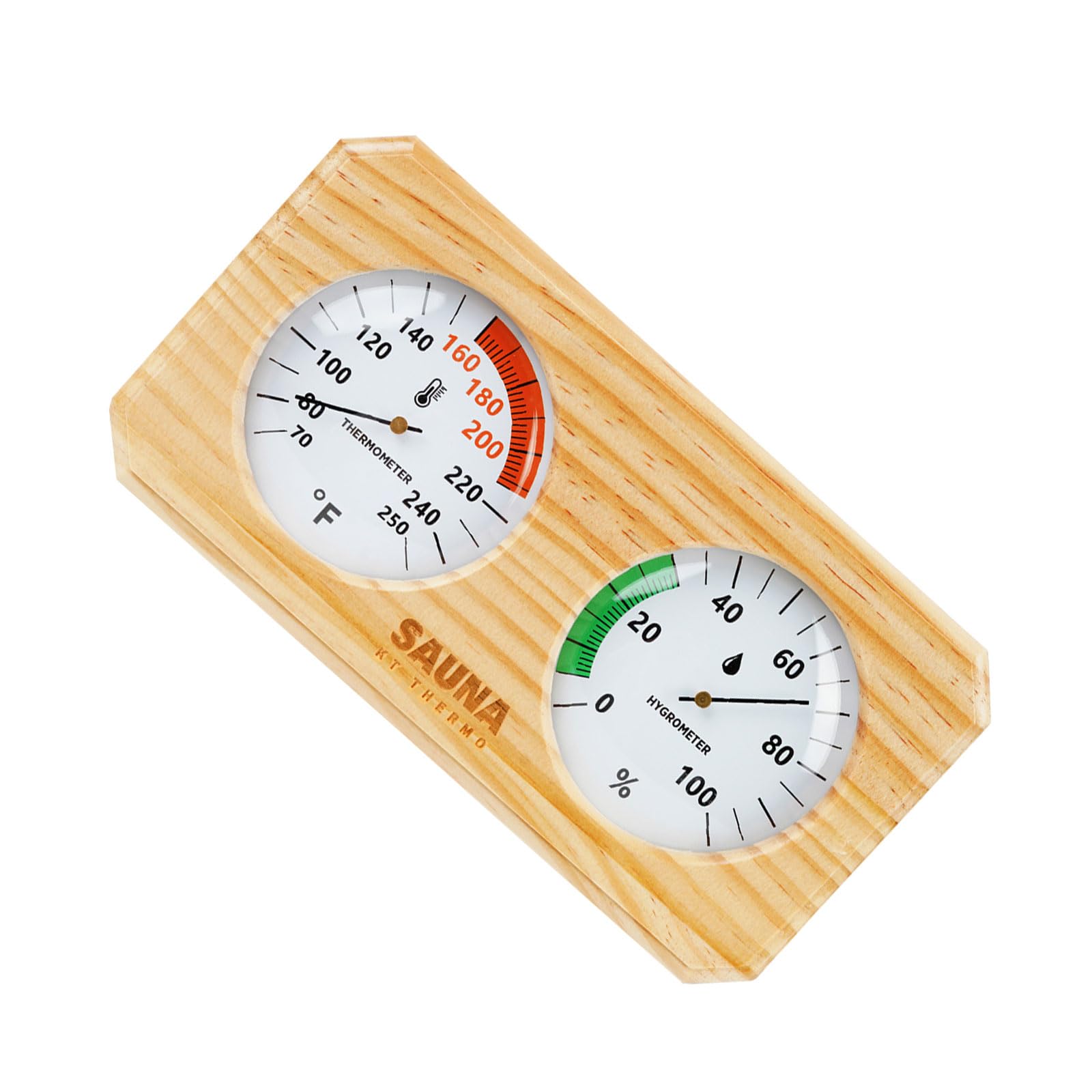 Sauna Room Thermometers Hygrometer Combination Unit with Easy to Read Display for Bath Easy Installation Simple Steambath Thermometers