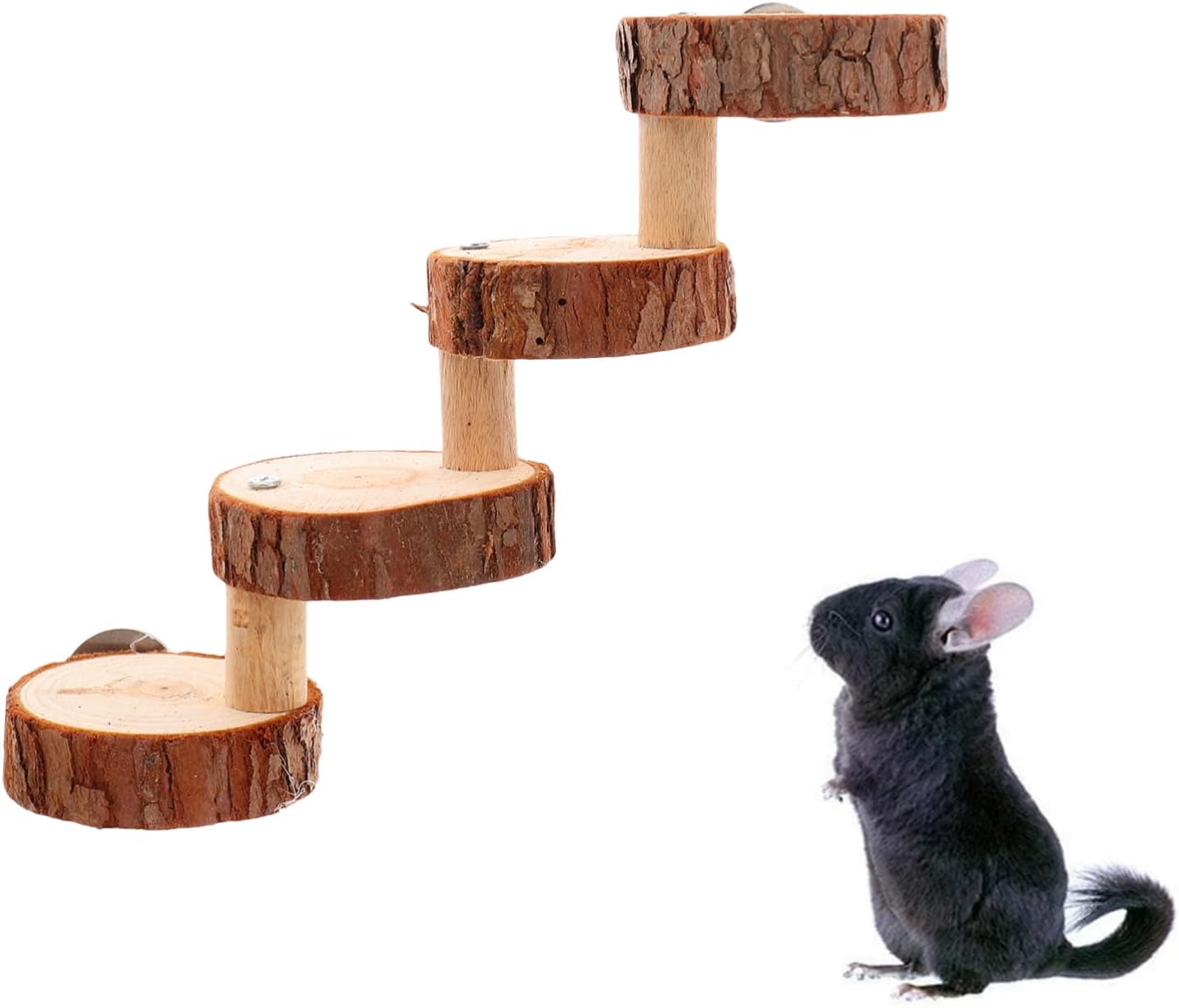 3pcs Tunnel Hamsters Chinchillas Squirrels Hollow Trunk Hideout Climbing Ladder Step Toy for Animals Easy to Install Safe Fun Pet Accessory