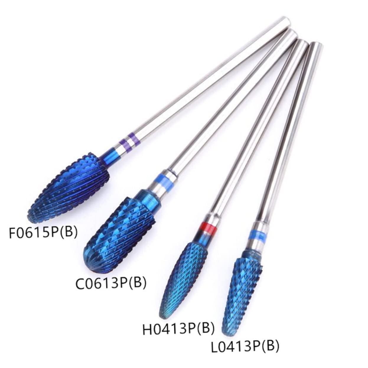 Healeved 2pezzi Punta Per Trapano Unghie Acciaio Tungsteno Strumento Di Lucidatura Per Nail Art Testa Di Macinazione Resistente e Compatta Per Unghie e Morta Per Manicure e Pedicure