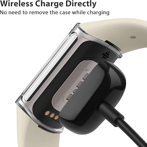 Vista 5 de Paquete de 3 protectores de pantalla para Fitbit Charge 6/5 (no para Charge 4/3), funda protectora de TPU completa, accesorios resistentes