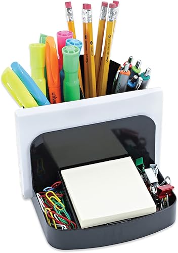 Miniatura 4 de Organizador de escritorio con 6 compartimentos, diseño multifuncional, capacidad para suministros de oficina, bolígrafos, lápices, marcadores, notas