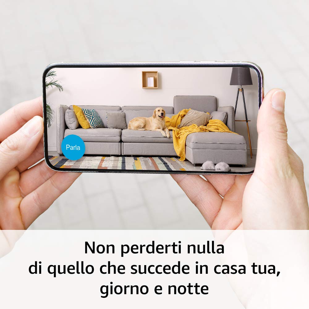 Blink Indoor, Videocamera di sicurezza in HD, senza fili, batteria autonomia 2 anni, rilevazione movimento, comunicazione bidirezionale, compatibile con Alexa | 2 videocamere