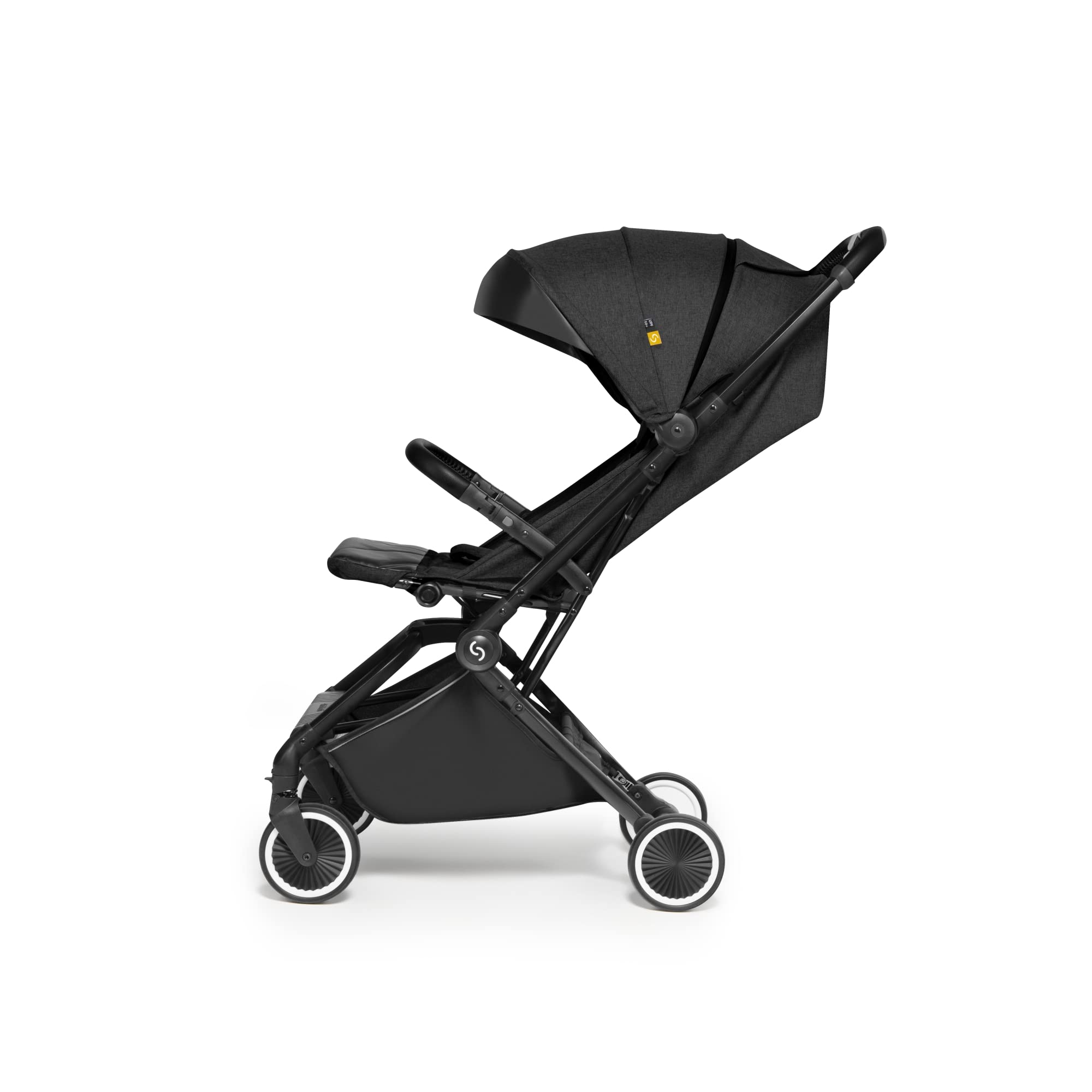 skiddoü poussette hamac pour enfant Espoo poussette pliable poussette canne pour enfant, structure légère en aluminium pliable d’une seule main, petite poussette de voyage, compacte, Noir