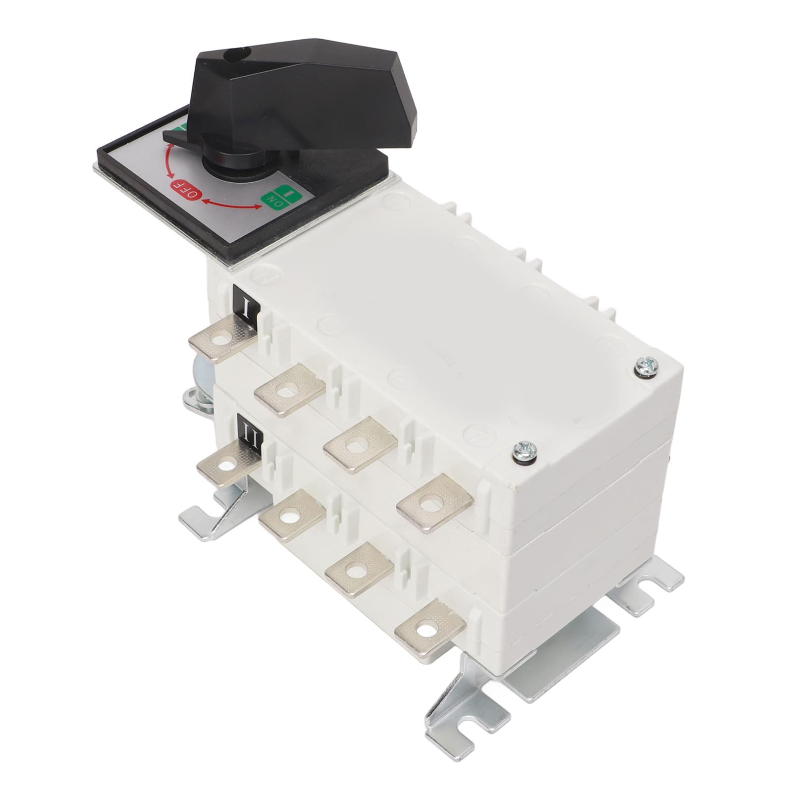 Walfront Interruptor de Transferencia de Potencia Dual 4p, Material de Retardante de Llama de PC, Diseño de Eje Extendido, Clasificación de 100 A para Edificios de Oficina y Lugares Públicos (80A)