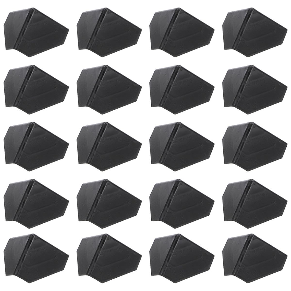Protectores de Esquinas de Plástico Negro para Cajas de Cartón y Muebles, Anti-colisión y Ligeros, Paquete de 100 Unidades para Embalaje Seguro
