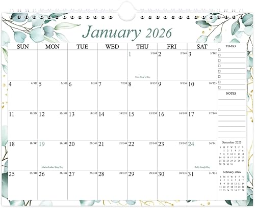 Miniatura 10 de Calendario 2026 - Calendario de pared de 12 meses desde enero de 2026 hasta diciembre de 2026, calendario de pared colgante y planificador 2026 con