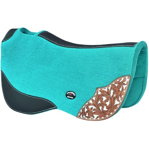 Horse 32" x 32" Western Contoured Wool Felt Barrel Saddle Pad 39223TL