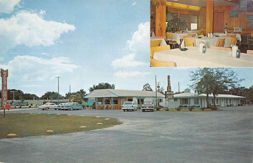 Inglis Florida Inn Restaurant Multiview Vintage Postcard