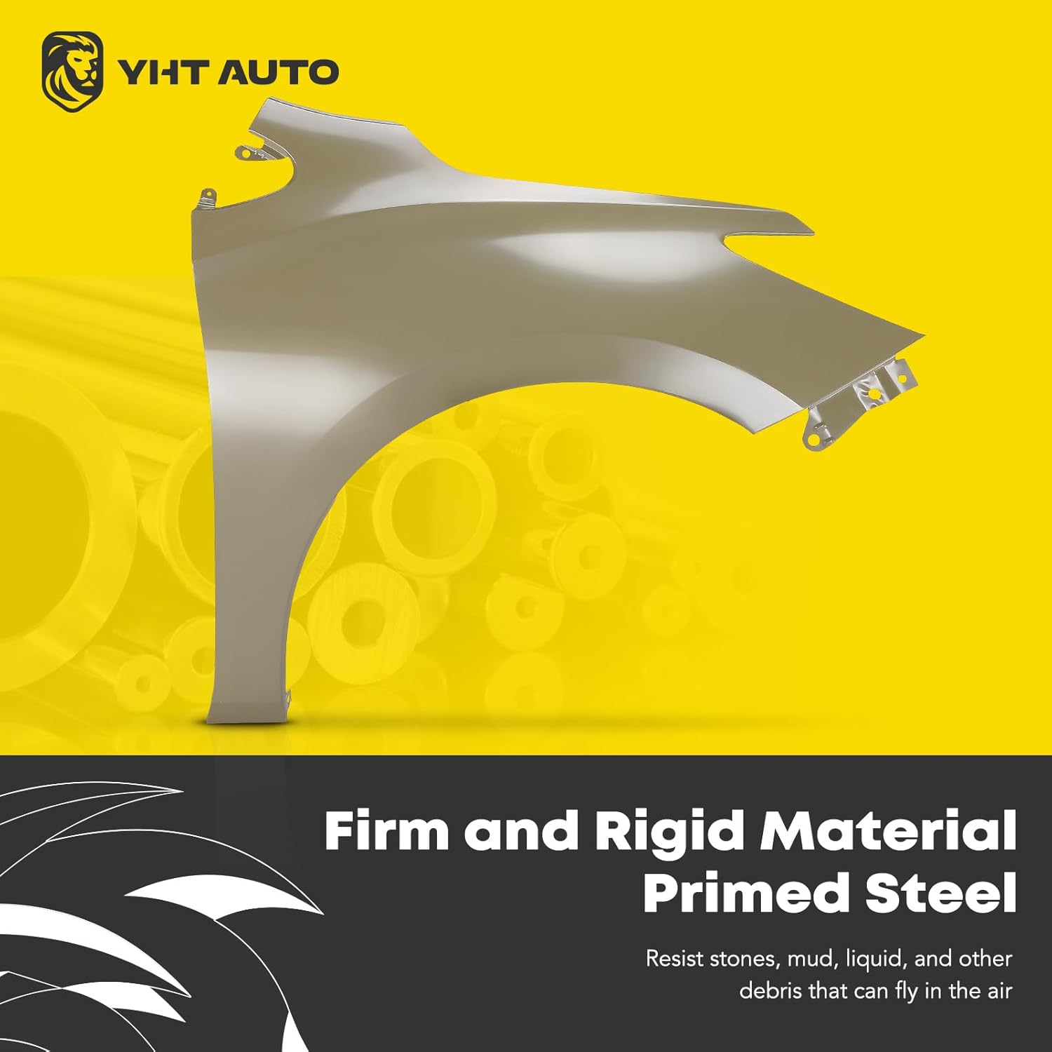 YHTAUTO Front Right Passenger Side Fender Primed Steel Compatible with Chevrolet Cruze 2016-2019