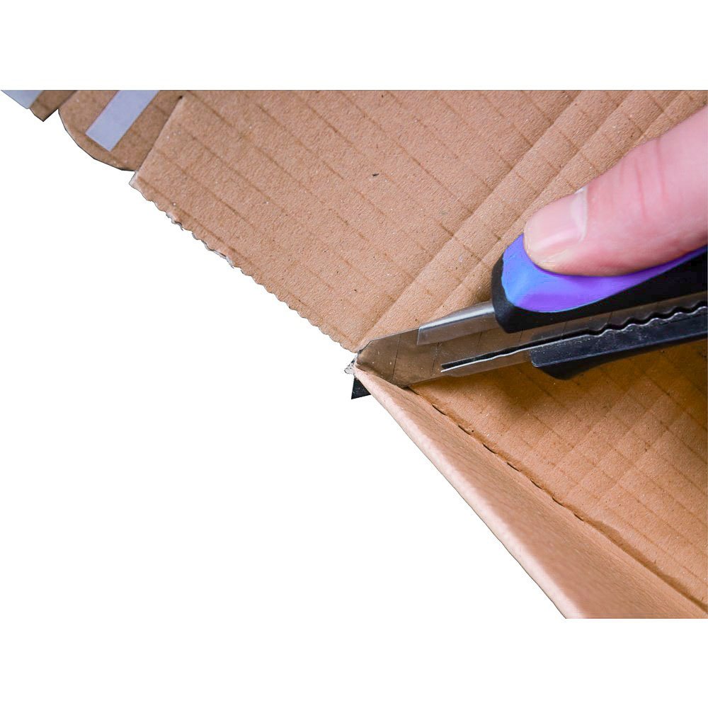 karton-billiger | Carton d'expédition avec fond automatique A4, 304x216x130-220mm, Boîte pliante, Carton à fond automatique, autocollant, hauteur variable, brun - DOUBLE CANNELURE (400)
